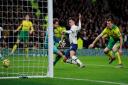 Dele Alli scores in Tottenham's midweek win over Norwich. Picture: Action Images
