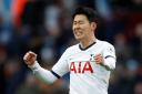 Son Heung-min celebrates his dramatic late winner. Picture: Action Images