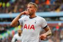 The Spurs defender announced the gesture on social media. Picture: Action Images