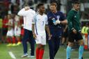 Gary Lewin, in his England days, with Raheem Sterling at Euro 2016. Picture: Action Images