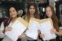 Students at Woodbridge High School in Woodford Green celebrated great GCSE results today (August 24)