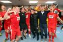 Orient celebrate their promotion back to the Football League. Picture: Simon O'Connor