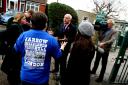 CHINGFORD: MP confronted by jobs protesters