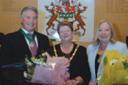ALL CHANGE: New Epping Forest Council chairman Ann Haigh with outgoing chairman Brian Sandler and his wife Brenda (c)