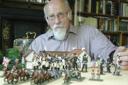 MINIATURE HISTORY: Alan Fibbins with some of the models from his 3,000 piece display for Waterloo Weekend (E4816-8)