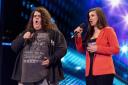 Charlotte Jaconelli performing with Jonathan Antonie on Britain's Got Talent