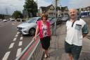 Alan Haymes and Angela Shea are campaigning to make it easier for people coming from Redbridge Lane East to emerge on to the Redbridge roundabout.