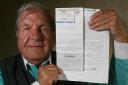Keith Davis, with his penalty charge notice and ticket