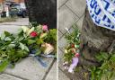 Flowers left at the crime scene in Hainault after Daniel Anjorin's death