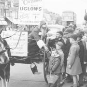 Santa arriving at Uglows in the 1950s. Credit: Gary Stone