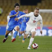 Jarrod Bowen in action against Italy on Saturday. Picture: Action Images