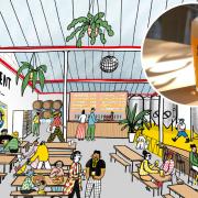 An artist's impression of Pretty Decent Beer Co's new brewery to open in Walthamstow