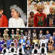 Three of the school festive production pictures featured in the supplement.