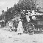 The Cock Inn on the High Street in Epping c1900