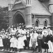 Sunday School outside of the Chingford Congregational Church c1895