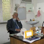 Dr Brahma in his Calcutta office
