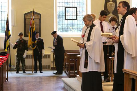 The Dedication of the Field of Remembrance Service at St. Mary's Church in High Road, South Woodford. (10/11/2012) EL33328-4