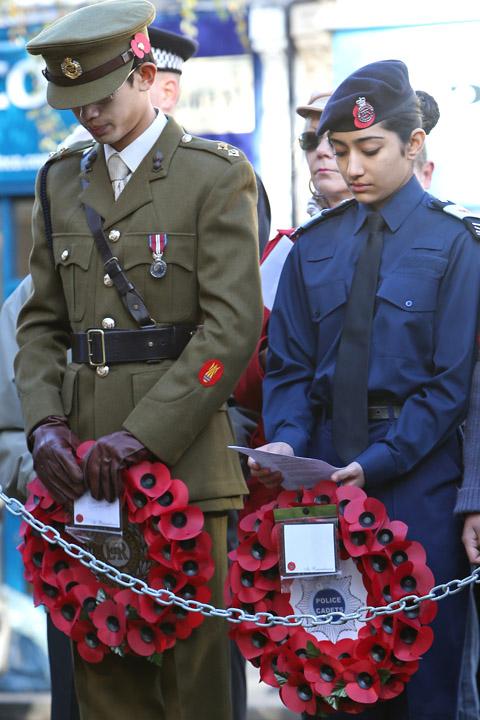 Service of Remembrance held at the Wanstead War Memorial in High Street, Wanstead. (1/11/2012) EL33329-15