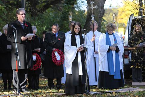 Service of Remembrance held at the Wanstead War Memorial in High Street, Wanstead. (1/11/2012) EL33329-17