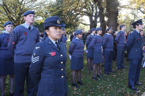Service of Remembrance held at the Wanstead War Memorial in High Street, Wanstead. (1/11/2012) EL33329-20
