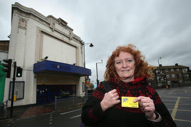 Katy Andrews by the former Savoy cinema, which has been sold to a Christian group.