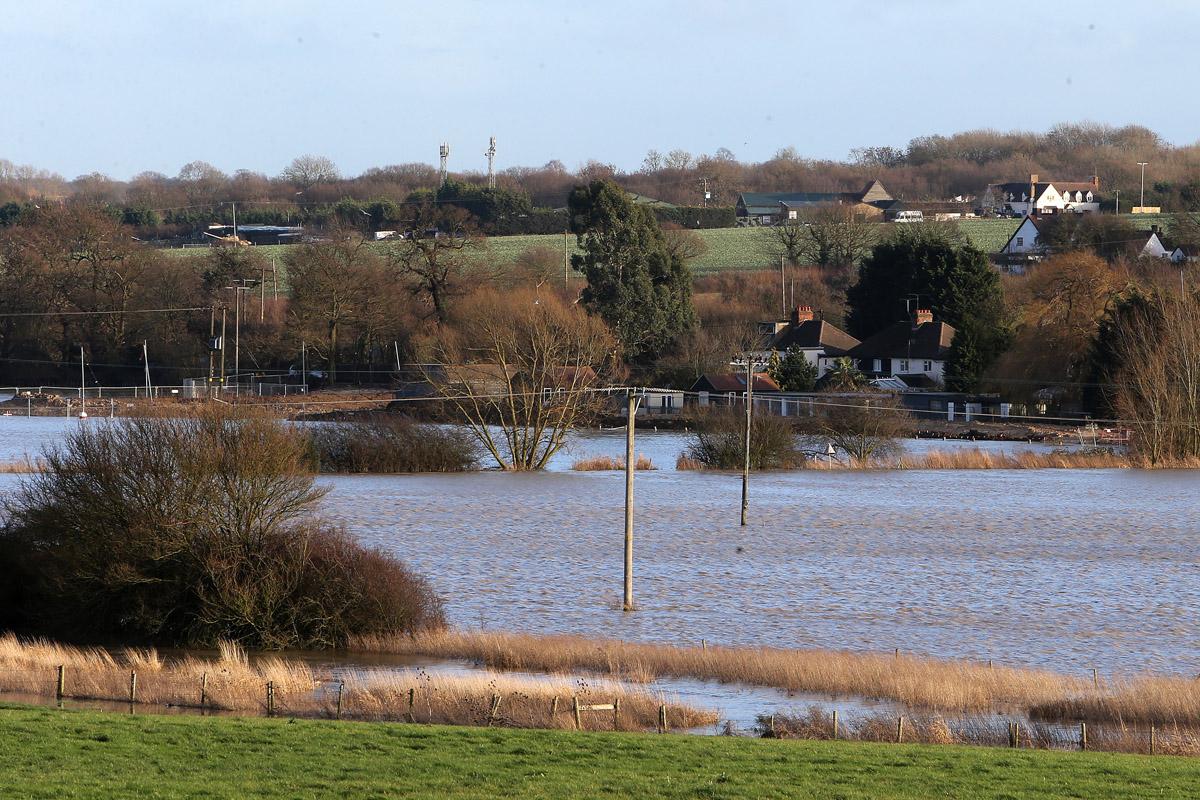 Flooded fields near Abridge. (1/2/2013) EL74953_4