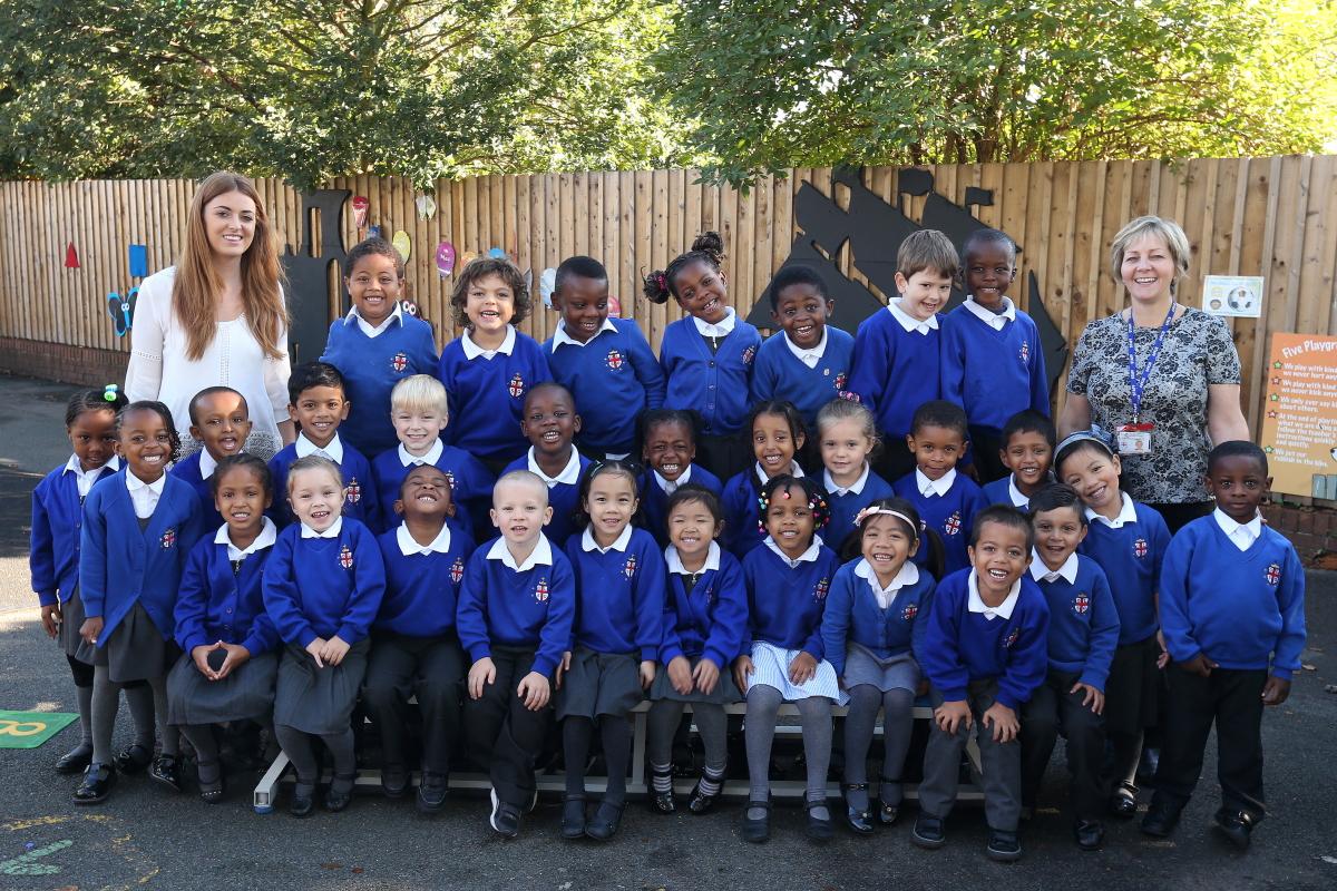 Reception Class L at Our Lady and St George's Catholic Primary School. Walthamstow. (23/9/2015) EL85365_1