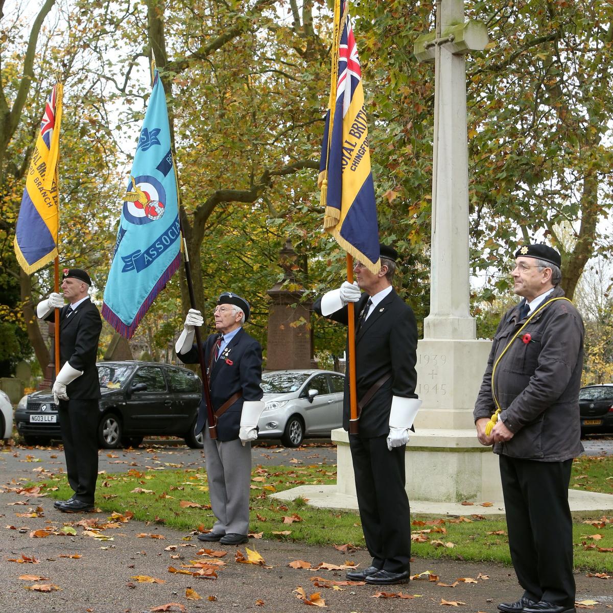 British Legion Remembrance Service at Chingford Mount Cemetery, children from Chingford Foundation, Parkside, Rushcroft and Chace Community from Enfield placed flowers over 200 graves. (6/11/2015) EL86105_8