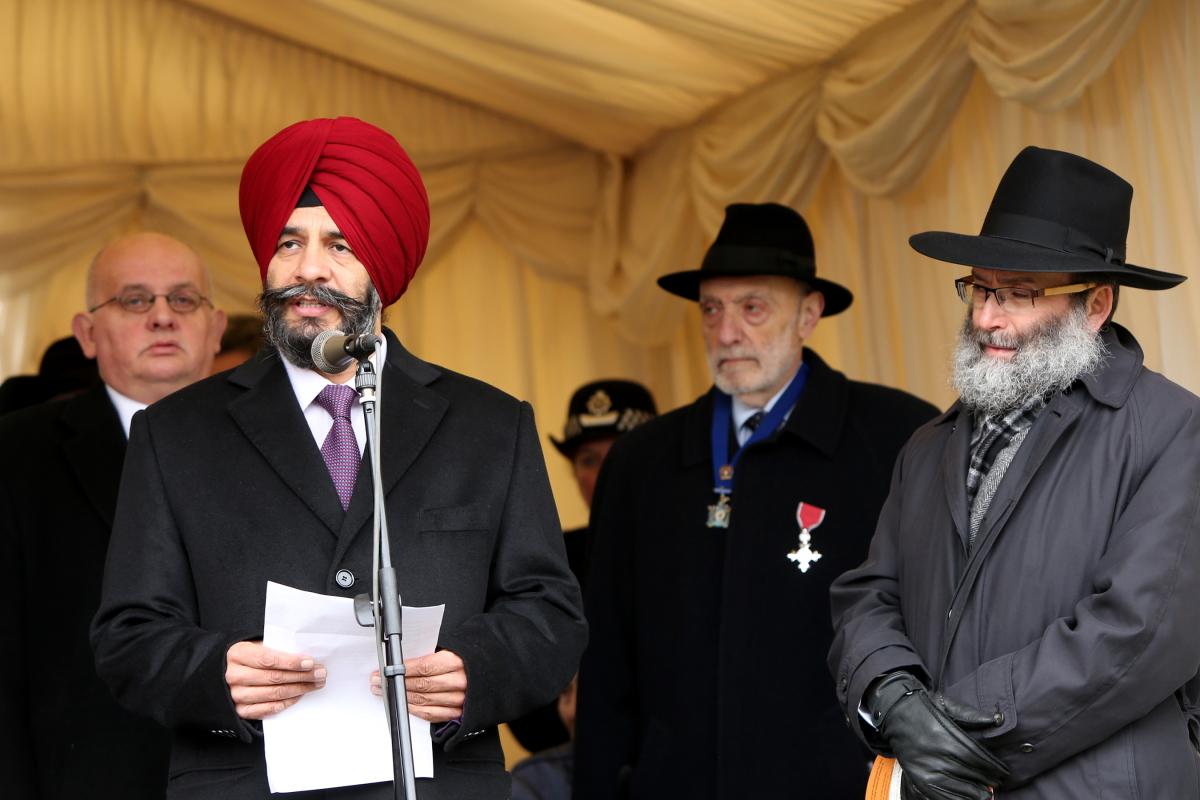 Holocaust Memorial Day service in the dedicated Holocaust Memorial Garden in Valentines Park, Ilford, where a service is held each year to mark the day with local faith groups, Council Officers and people from all the diverse communities across Redbridge.