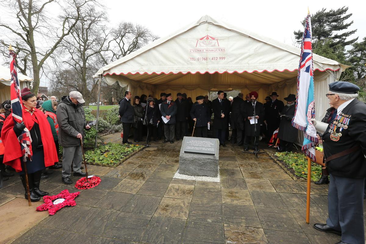 Holocaust Memorial Day service in the dedicated Holocaust Memorial Garden in Valentines Park, Ilford, where a service is held each year to mark the day with local faith groups, Council Officers and people from all the diverse communities across Redbridge.