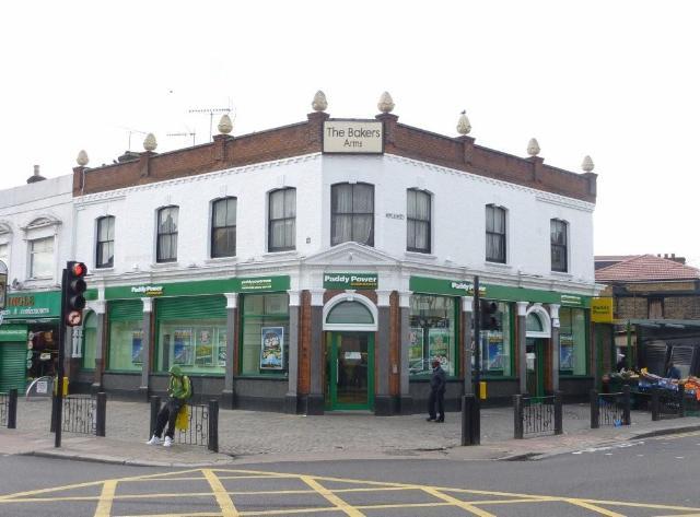 
The Bakers Arms was situated at 575 Lea Bridge Road and gives its name to the junction on which it is located. Closed in January 2010, it has now been converted to a bookies. In its day it was a Cannon Brewery pub.