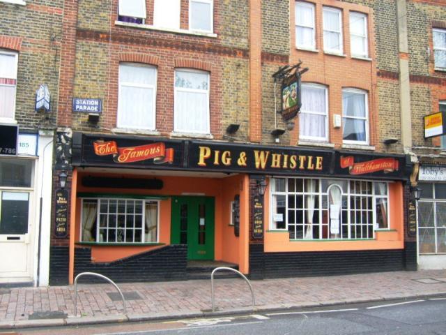 The Pig & Whistle was situated at 185-187 Wood Street.