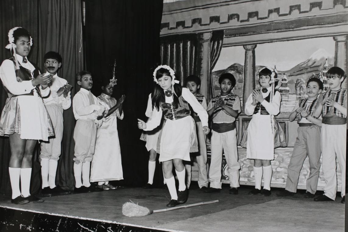 Undated Panto photograph at Hackney Union Schools Ongar. Essex. (Photo from Barnes family album)