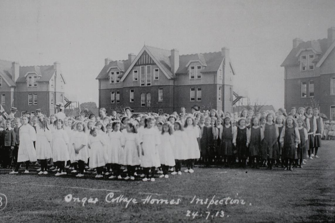 Hackney Union Schools Ongar, Essex in 1913. (Photo from Barnes family album)