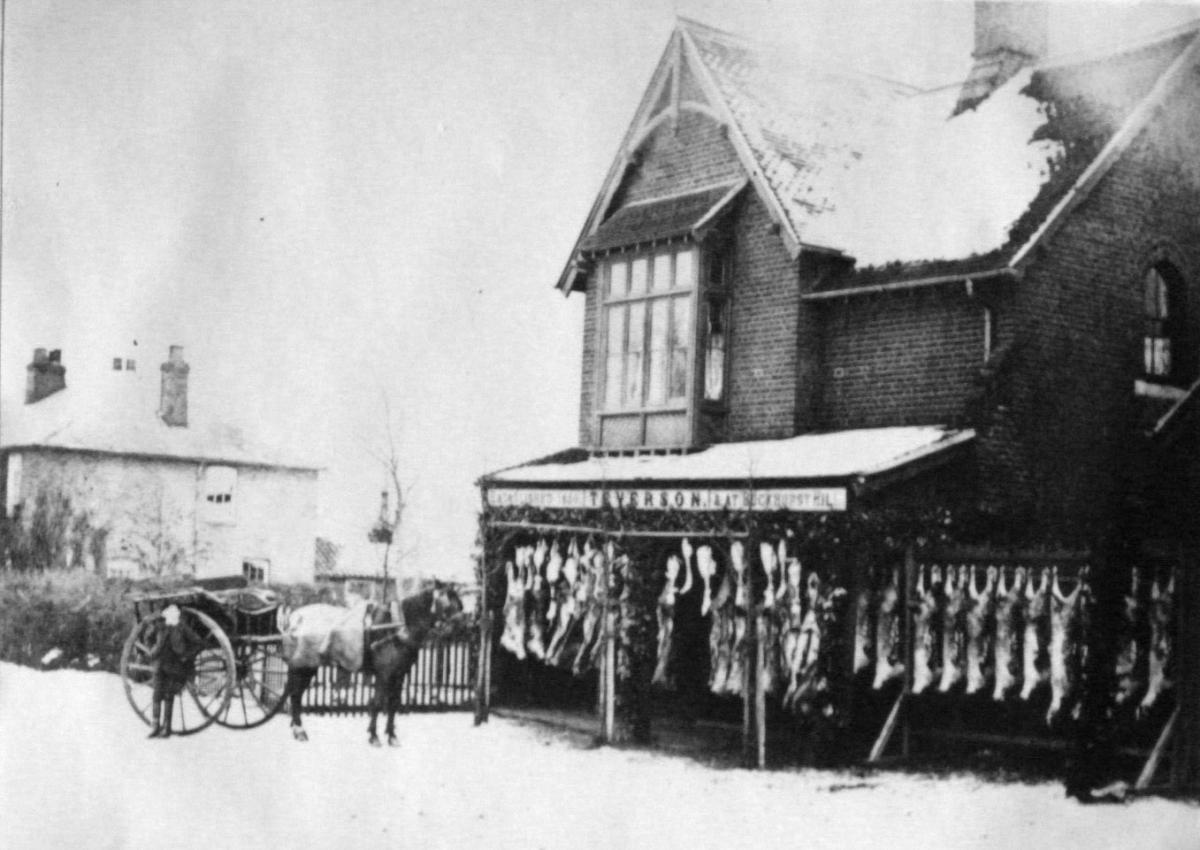 Teverson's butchers shop in High Road, Loughton around 1890 (Picture: Loughton and District Historical Society)
