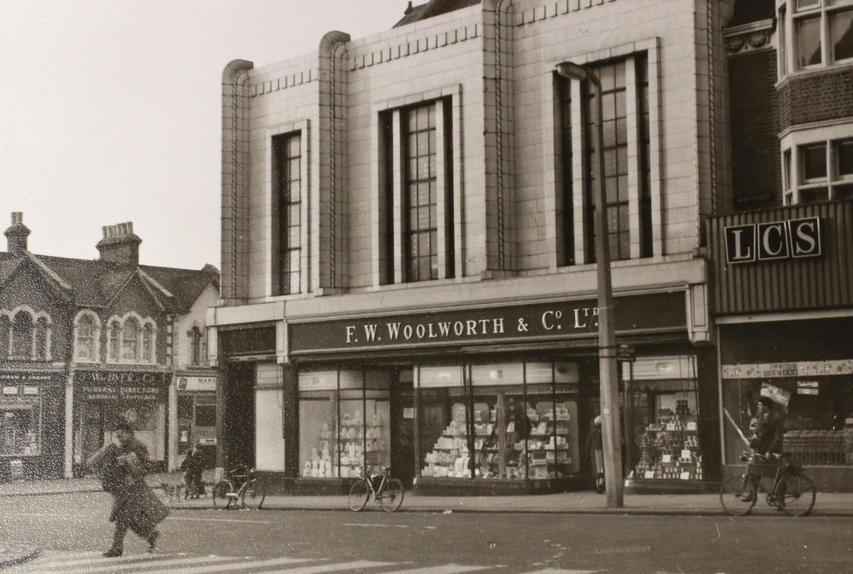 Undated image of the Junction of Blackhorse Road and High Street, showing  the old Woolworth store, Walthamstow (Picture: Vestry House Museum archive)