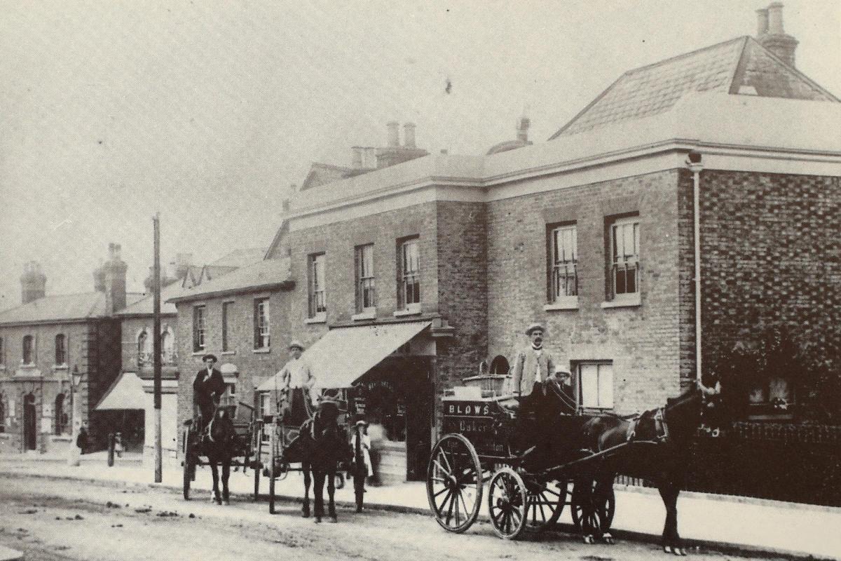 High Road, Loughton, in 1901 near the junction with Forest Road, showing the first Loughton Police Station in 1901