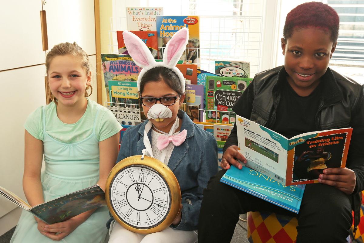 Children across East London and West Essex dress up as book characters at take part in reading and poetry projects during Book Week.