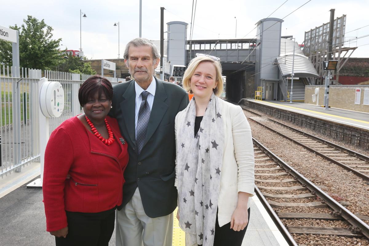 Official opening of the new Lea Bridge Station in Leyton. 