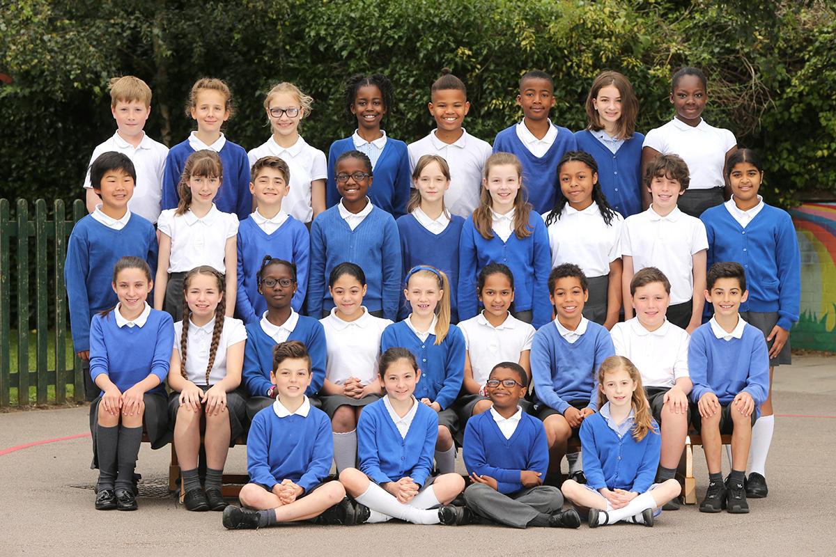 My Last Term: Year Six class 6O at Our Lady of Lourdes RC Primary School. Wanstead. (5/7/2016) EL88522_1