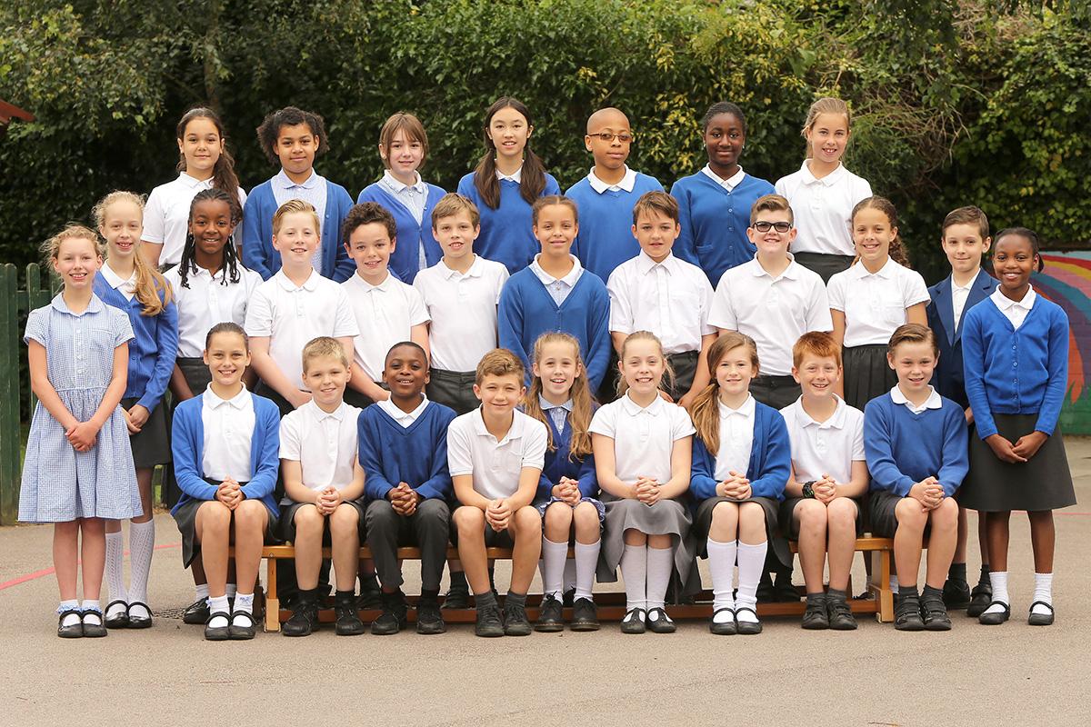 My Last Term: Year Six class 6O at Our Lady of Lourdes RC Primary School. Wanstead. (5/7/2016) EL88522_1