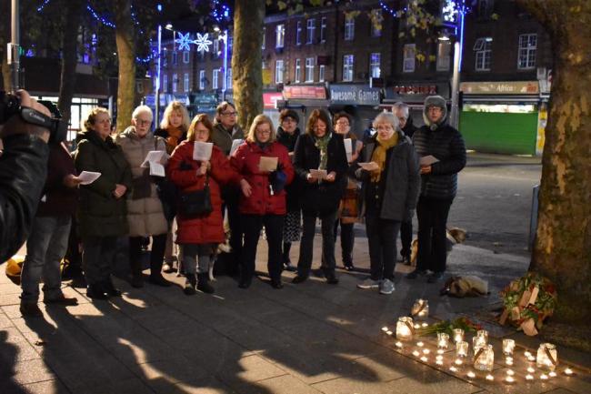 Vigil held in town square to remember homeless men and women who died on streets