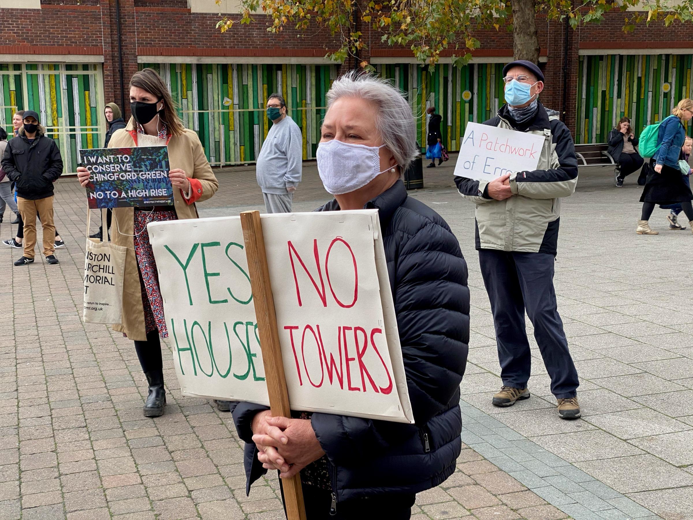 Residents protesting against the plans on October 24 last year (Max Carter)