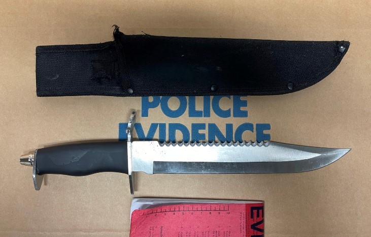 One of the knives recovered. Photo: Met Police
