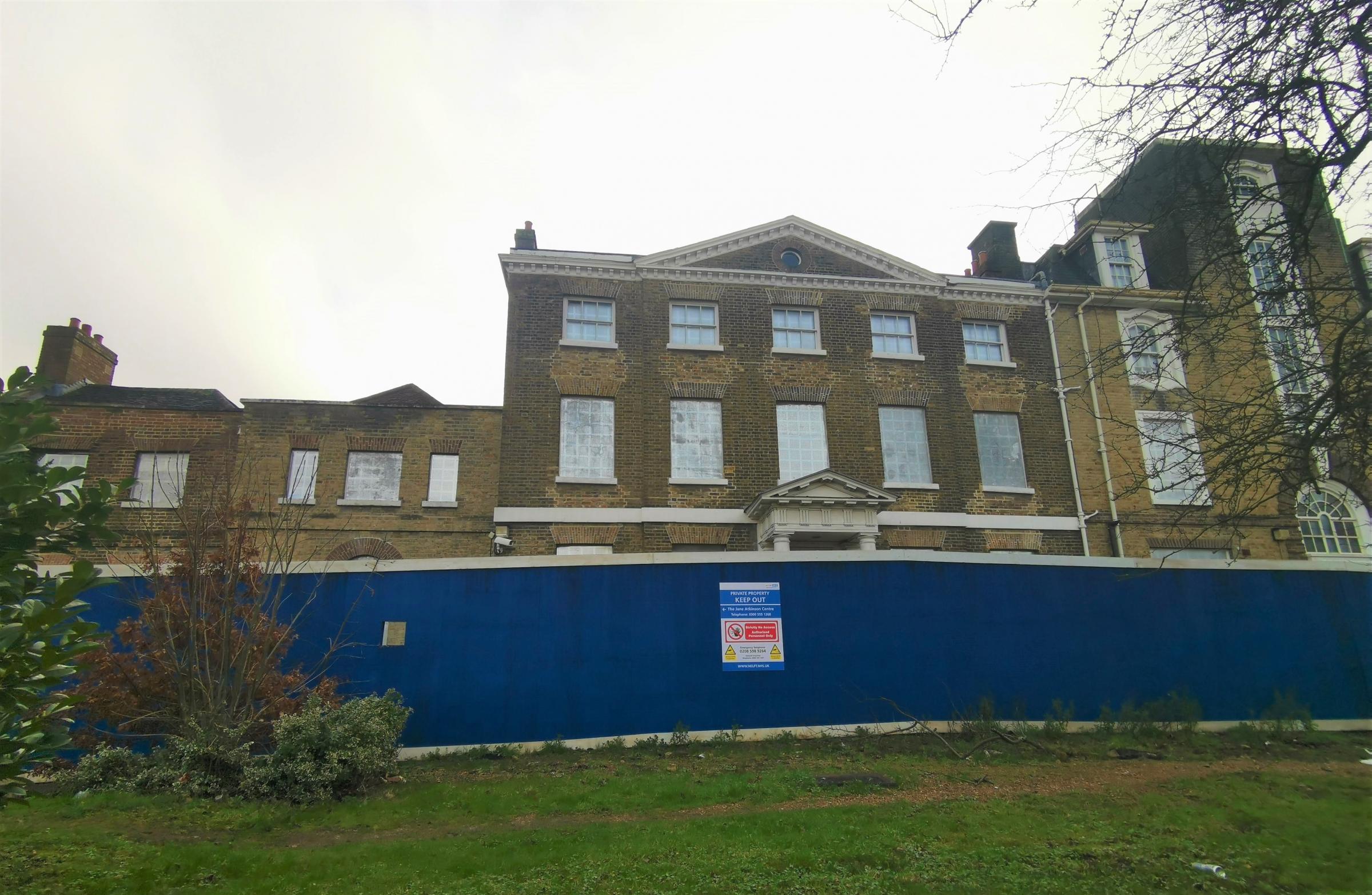 The site is currently boarded up