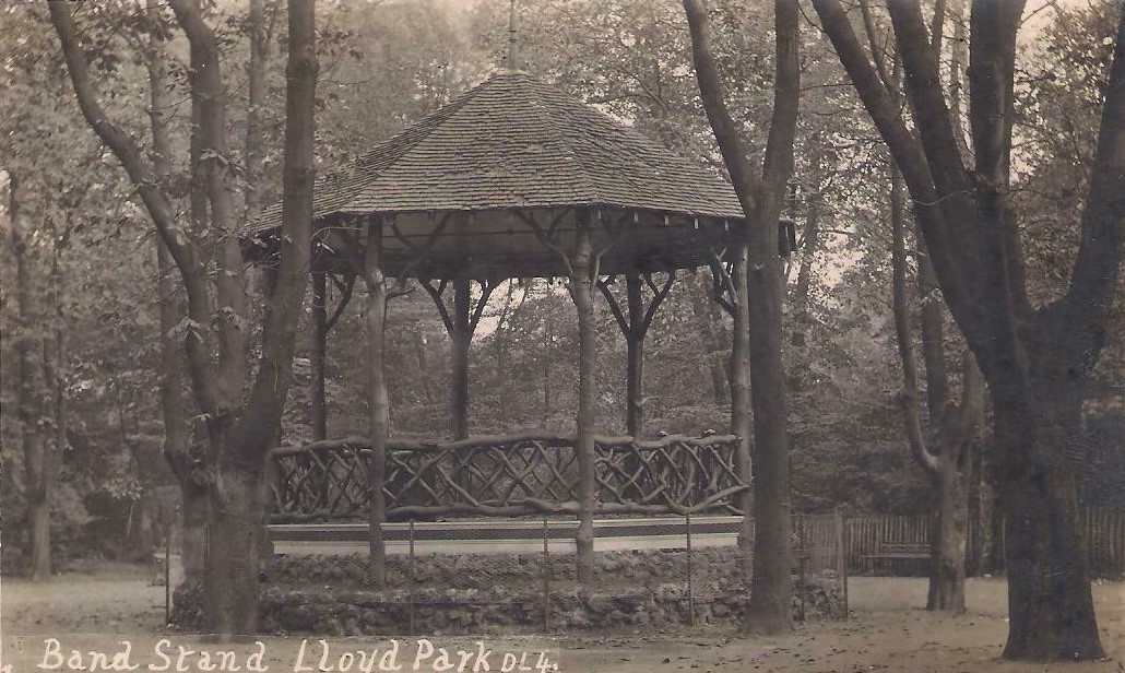 The old bandstand in the 1920s