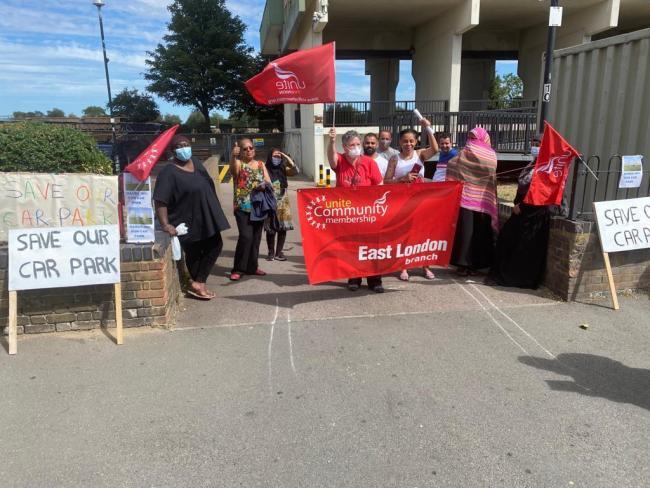 Residents blockaded the car park for six days last summer (Sonia McKenzie)