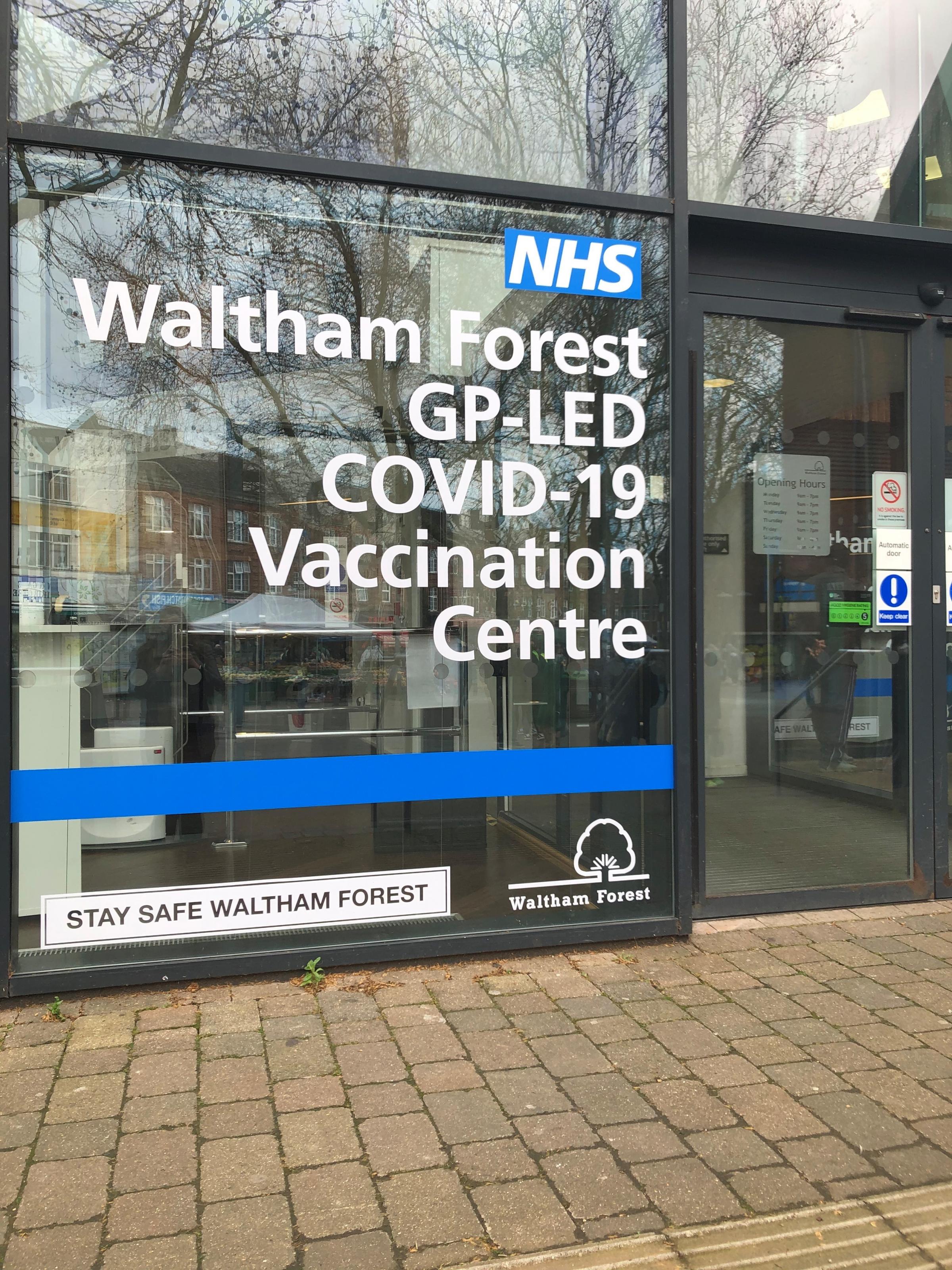 Covid vaccines being administered at a new site in Walthamstow Library (WF Council)