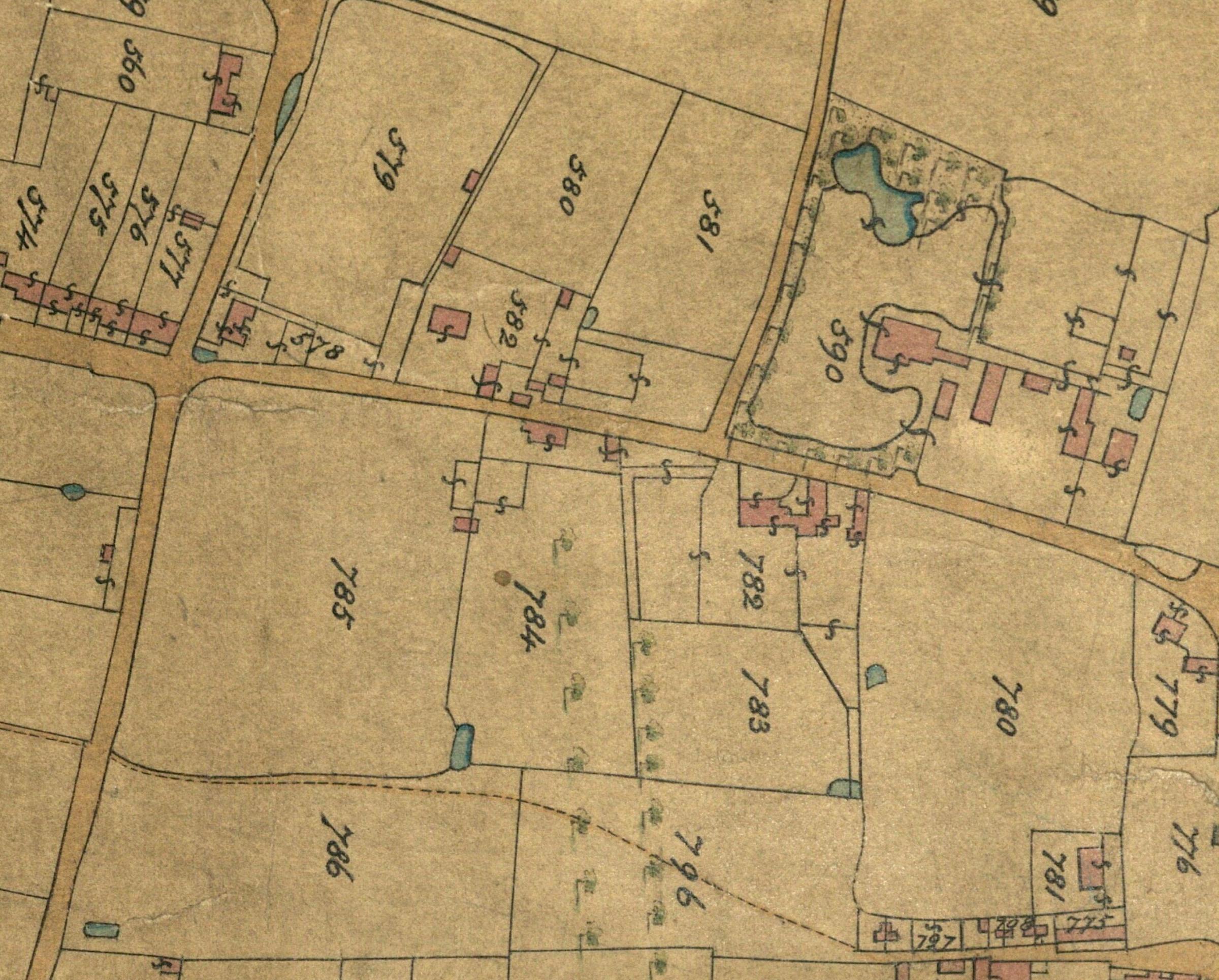 1842 tithe map for Walthamstow. Church Hill House and grounds are associated with plots 782-786