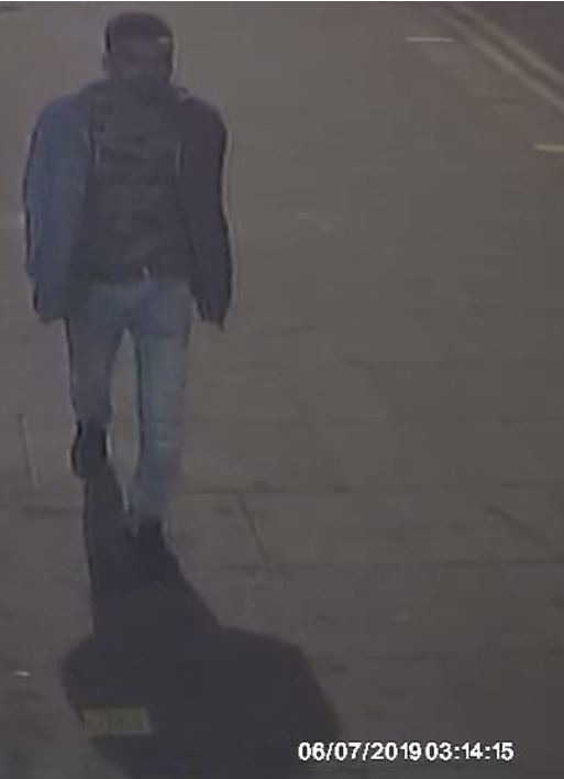 Baballah pictured on CCTV in Leyton High Street. Photo: CPS
